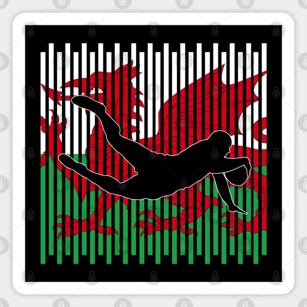 Welsh rugby design Magnet by Cherubic
